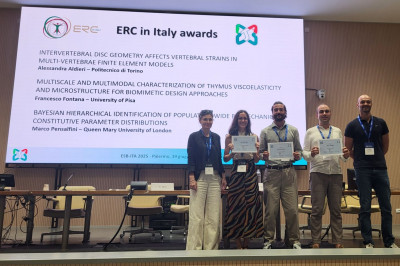 Marco receiving ERC in Italy Best Frontier Research Project Award